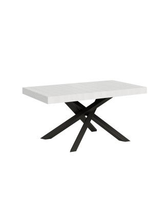 Volantis Tisch Anthrazit-Gestell - Ausziehbarer Tisch 90x160/264 cm Volantis White Ash Anthrazit-Gestell