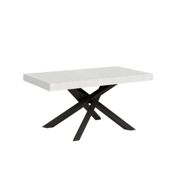 Volantis Tisch Anthrazit-Gestell - Ausziehbarer Tisch 90x160/264 cm Volantis White Ash Anthrazit-Gestell