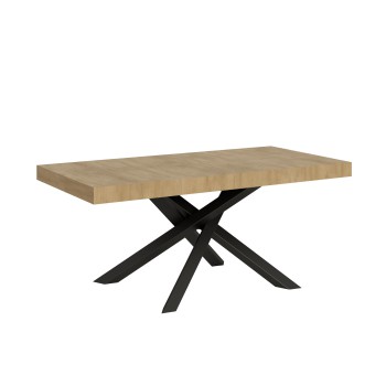 Volantis Tisch Anthrazit-Gestell - Ausziehbarer Tisch 90x180/440 cm Volantis White Ash Anthrazit-Gestell