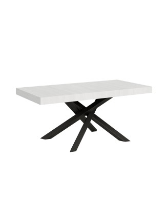 Volantis Tisch Anthrazit-Gestell - Ausziehbarer Tisch 90x180/440 cm Volantis White Ash Anthrazit-Gestell